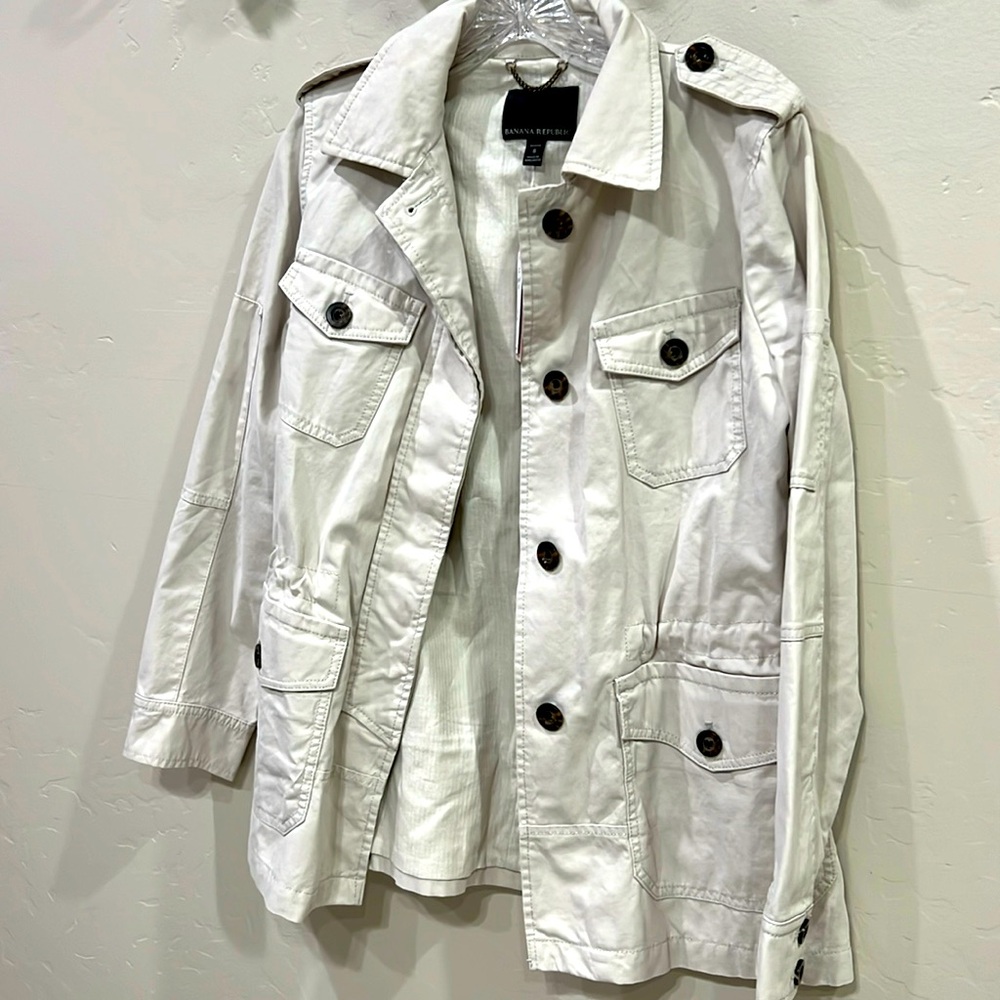 Banana Republic khaki jacket NWT petite Small